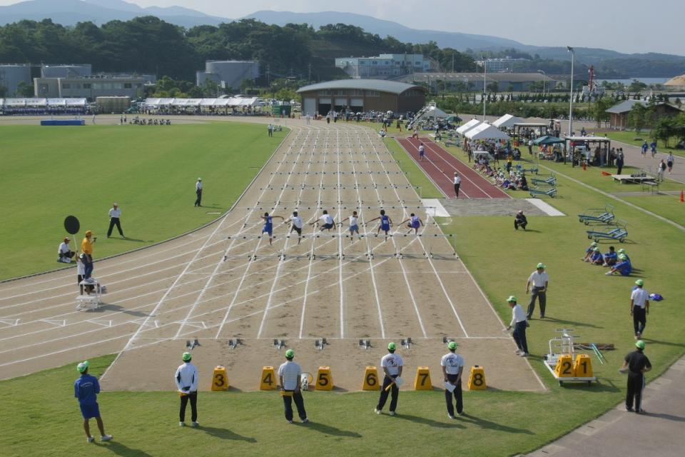 陸上競技場の写真