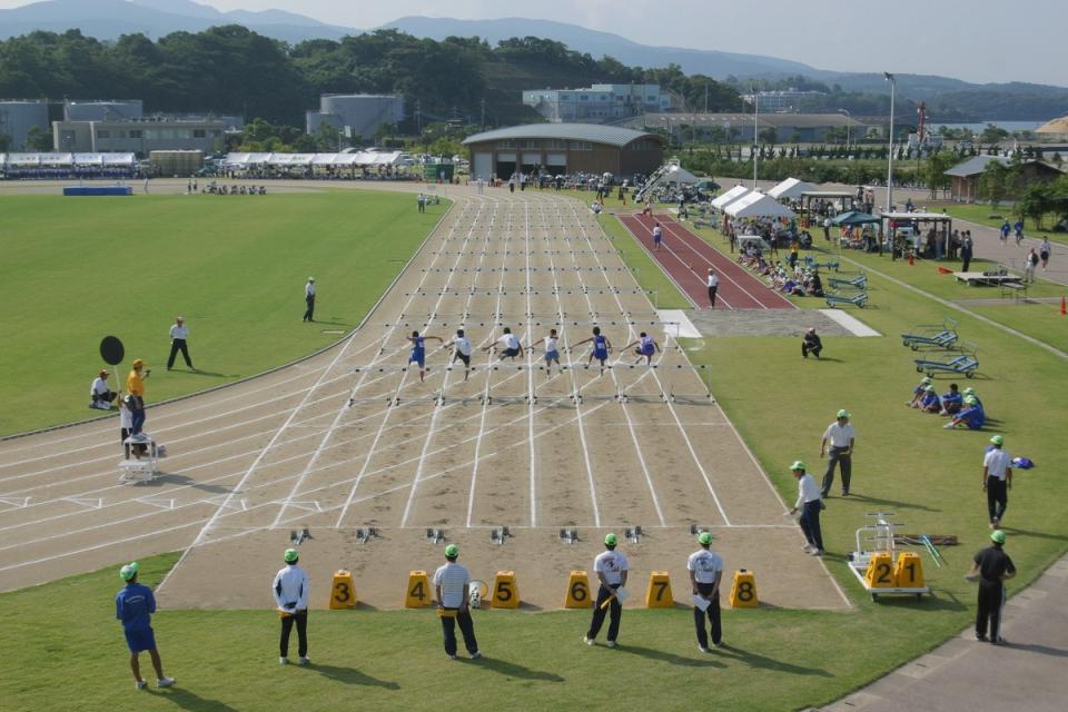 陸上競技場の写真