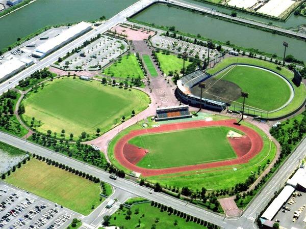 熊本県営八代運動公園の航空写真