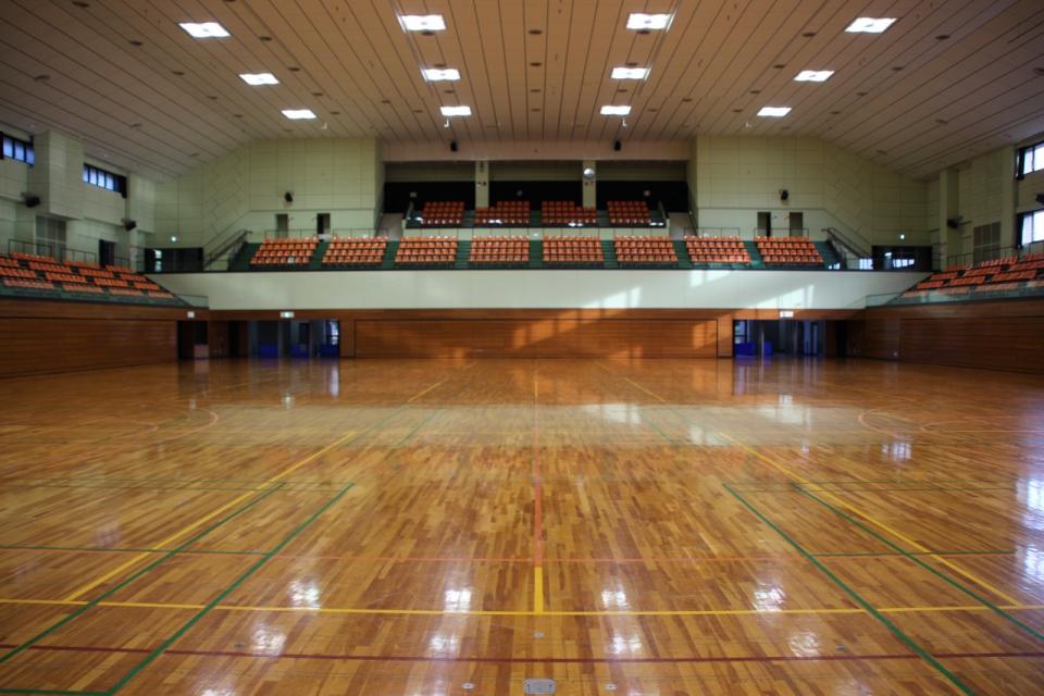 熊本市総合体育館の内観の写真